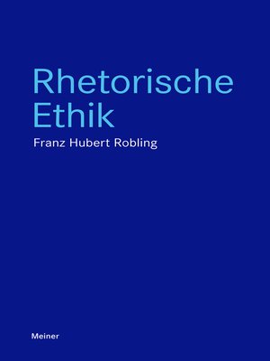 cover image of Rhetorische Ethik